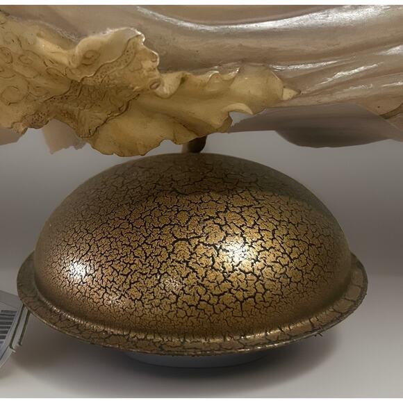 VTG Candleholder Candelabra Candle Holder Resin Harp Cherub Angel Flight Bronze - Picture 4 of 9